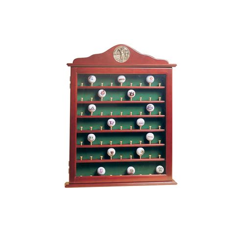 Golf gifts golf ball display case wall rack cabinet, no door mahogany. Clubhouse Collection 49 BALL CABINET - Fitness & Sports ...