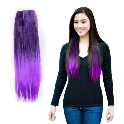 Ombre Purple Clip In Hair Extension Supply By Katewangdesign