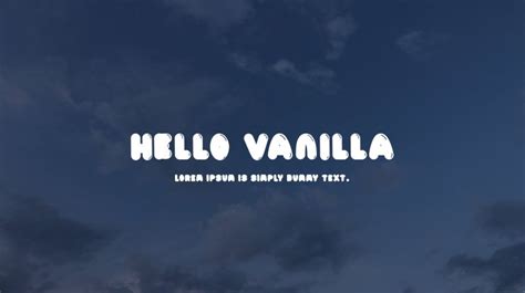 Hello Vanilla Font Download Free For Desktop And Webfont