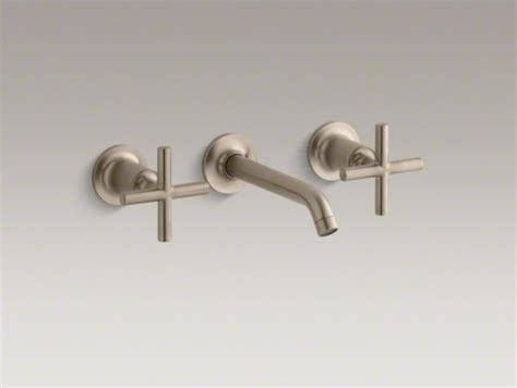 Browse a large selection of bathroom sink faucets on houzz, including double handle designs, as well as single handle waterfall and vessel sink faucets. KOHLER Purist(R) widespread wall-mount bathroom sink ...