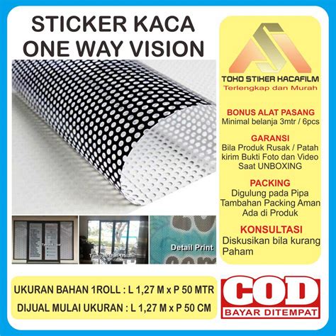 Sticker Stiker Wallpaper Kaca Film One Way Vision Shopee Indonesia