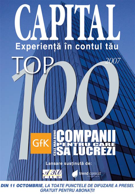 Revista Capital Lansează Ediţia A Iii A A „top 100 Cele Mai Bune