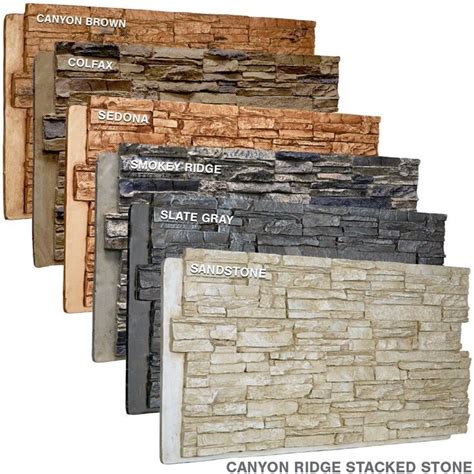 Canyon Ridge Stacked Faux Stone Polyurethane Wall Paneling Faux Stone