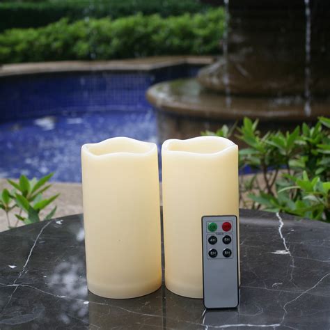 Waterproof Outdoor Flameless Led Candles With Remote And Timer