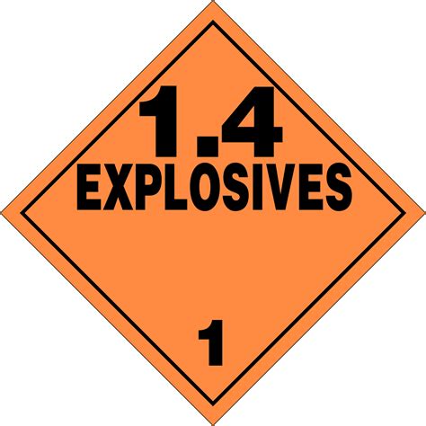 Class 1 Explosives Placards And Labels According 49 CFR 173 2