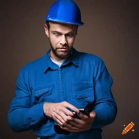 Handyman Using A Smartphone On Craiyon