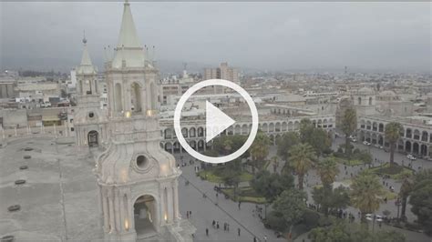 Regional Stock Vista Aérea A Plaza De Armas De Arequipa Desde