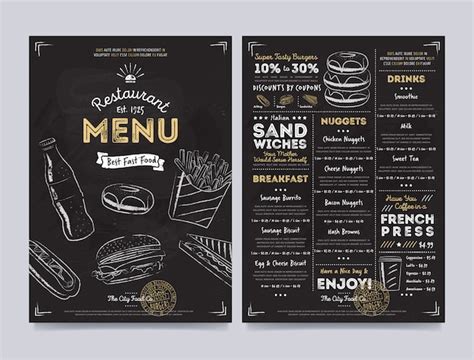 Premium Vector Restaurant Cafe Menu Template Design Vector