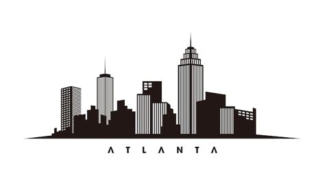 Premium Vector Atlanta Skyline Silhouette Vector Illustration
