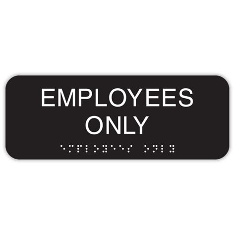 Employees Only Sign Rounded Corners Identity Group