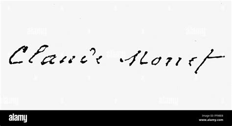 Claude Monet 1840 1926 Nfrench Painter Autograph Signature Stock