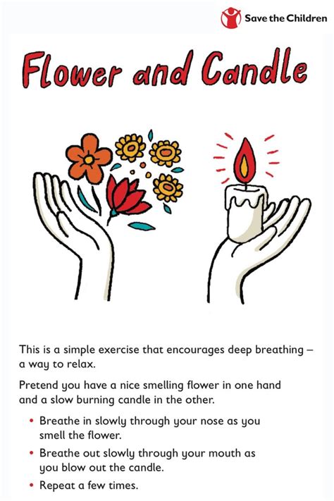 Flower And Candle Breathing Exercise Mindfulness For Kids