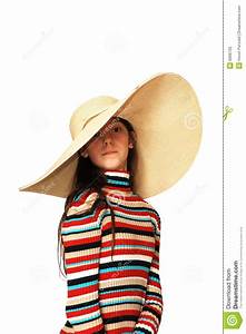 Girl, With, Big, Hat, Stock, Image, Image, Of, Reed, Fancy, Look