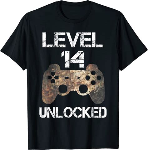 Buy Level 14 Unlocked Boys 14th Birthday 14 Year Old Gamer T Shirt