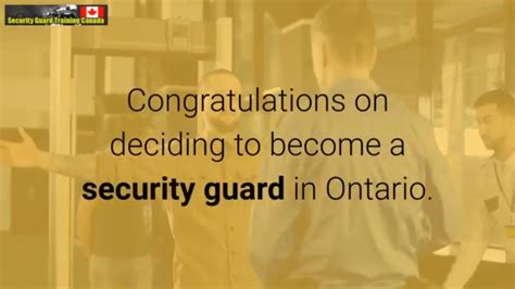 Getting A Security Guard Licence In Ontario Youtube