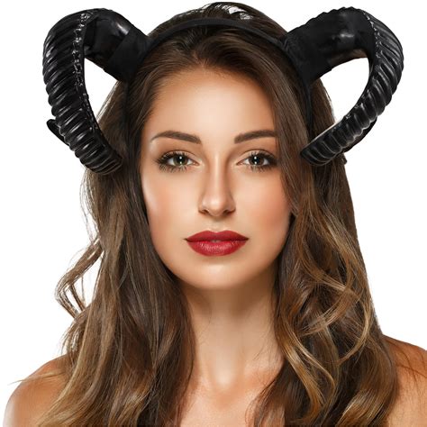 Halloween Devil Horns Headband Gothic Antelope Horn Hairhoop Cosplay Costume Horns Headpiece For