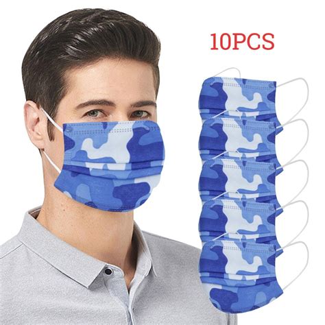 Always follow the instructions on the mask packaging. 10PCS Unisex Camouflage Disposable Facemask 3 Ply Design ...