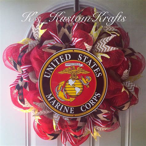 Military Wreath, United States Marines, USMC, military decor | Military decor, Military wreath ...