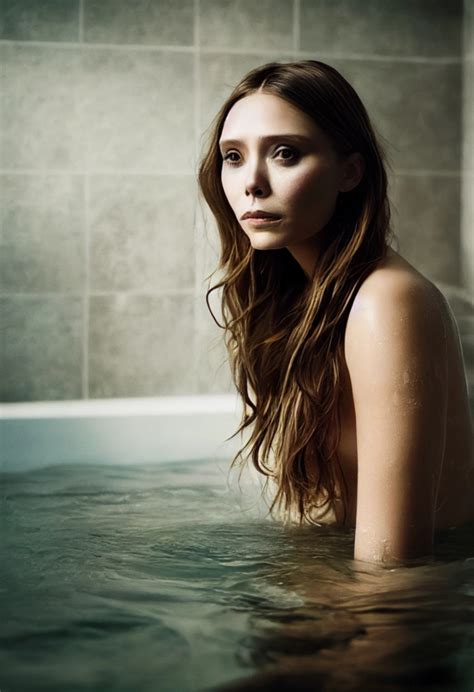 Elizabeth Olsen Taking A Bath Full Body Bare X Body Midjourney