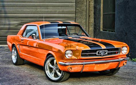 Download Wallpapers Ford Mustang Retro Cars 1964 Cars Hdr Muscle