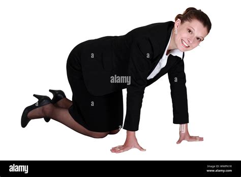 Woman On All Fours Cut Out Stock Images Pictures Alamy