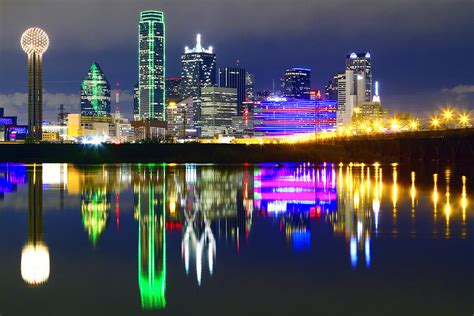 Downtown Dallas Skyline Reflections By Matthew Visinsky