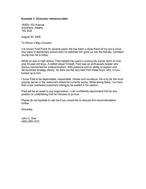 Letter Of Recommendation For College Admission Template Collection
