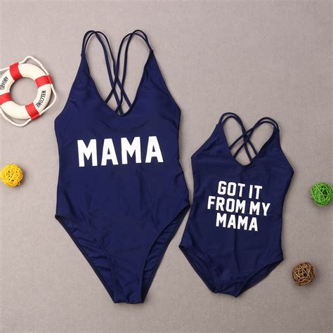 mommy and me mother and daughter matching bikini one piece strappy swimsuit swimwear bathing