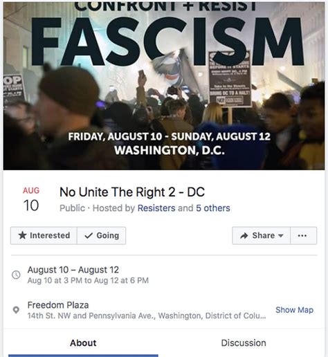facebook removed a unite the right event and russian disinformation page activists called it