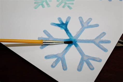 Snowflake Salt Painting A Winter Themed Project Youll Love The