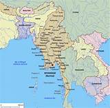 Myanmar maps for cities including, bagan, inle lake, mandalay, ngapali beach and yangon. World Map Myanmar - TravelsFinders.Com