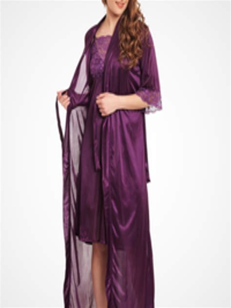Buy Claura Purple Maxi Nightdress Nightdress For Women 16178806 Myntra