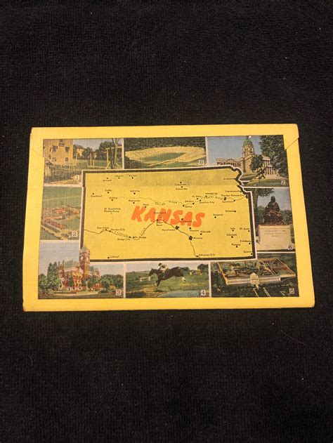 Kansas Postcard Book Etsy