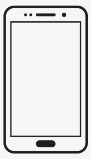 Samsung Galaxy Clipart White Cell Cell Phone Black And White Png