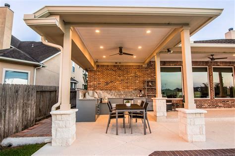 Patio Cover And Outdoor Kitchen Copper Lakes Hhi Patio Covers