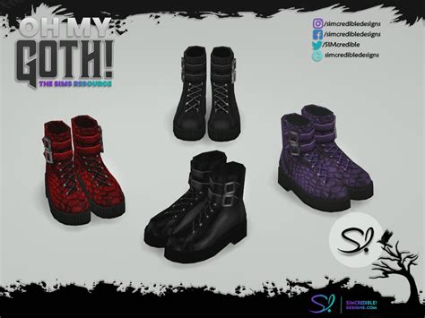 The Sims Resource Oh My Goth Decor And Accessories Shoes 1 Boots