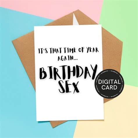 Birthday Sex Card Happy Birthday Honey Birthday T Etsy