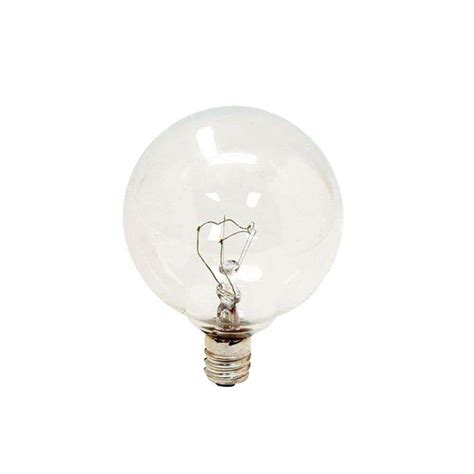 Ge 40 Watt Incandescent G165 Globe Clear Light Bulb 4 Pack 40gmcl