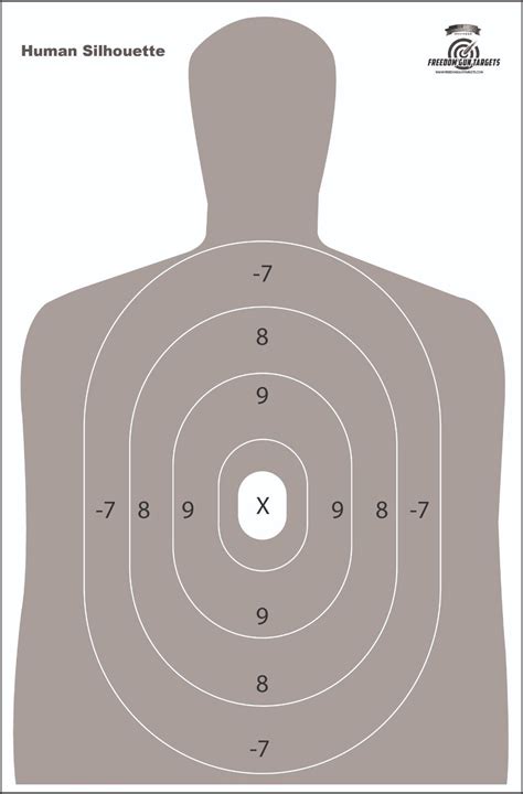 20 Gray Silhouette Range Firearm Handgun Weather Resistant Shooting