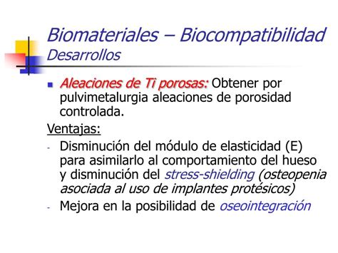 Ppt Biomateriales Biocompatibilidad Powerpoint Presentation Free