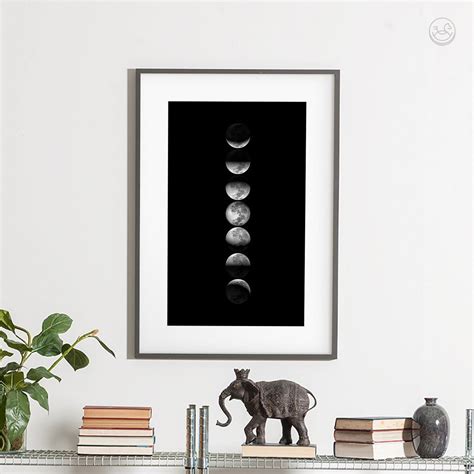 Phases Of The Moon Printable Moon Phases Printable Moon Etsy Moon