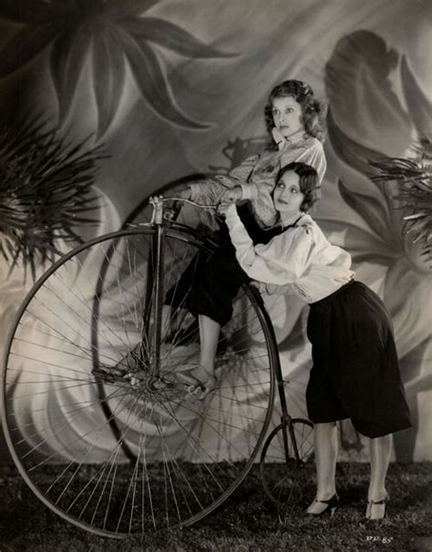 Roberta Gale And Rochelle Hudson Ride A Highwheel