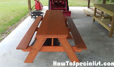 From snacks to sunscreen, a modern outdoor side table keeps everything you need close at hand for added convenience while relaxing in the sun. DIY 10 ft Picnic Table | HowToSpecialist - How to Build ...