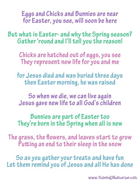 True Meaning Of Easter Poem Easter Symbols