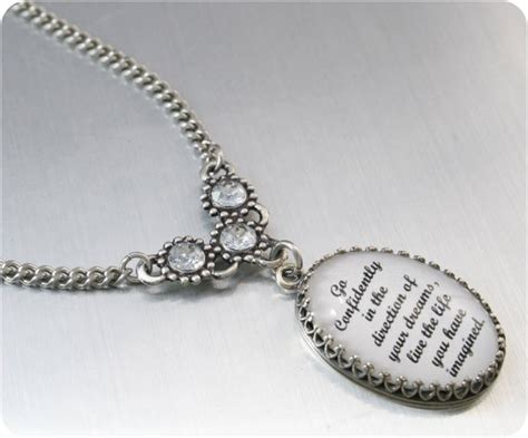 Inspirational Quote Necklace Motivational By Blackberrydesigns
