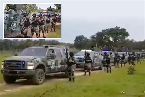 Mexicos Jalisco Drug Cartel Pose With Military Grade Weapons Chanting