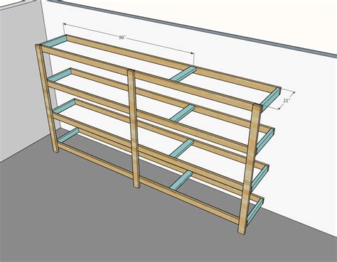 Double decker garage storage shelves. BEST DIY Garage Shelves (Attached to Walls) | Ana White