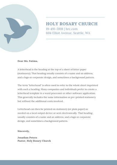 How much of that is completely different from the job you've done before? Customize 33+ Church Letterhead templates online - Canva