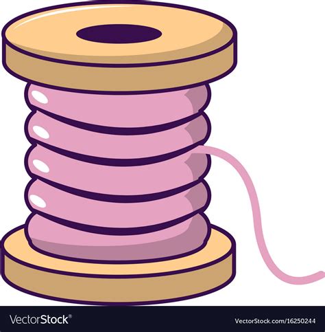 Spool Of Thread Icon Cartoon Style Royalty Free Vector Image