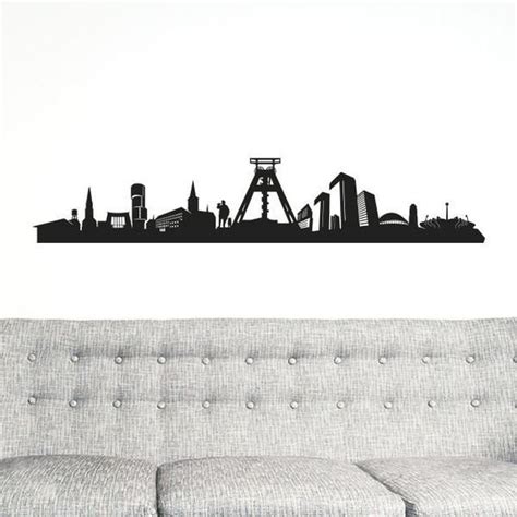 Wandtattoo skyline stadt dortmund panorama deutschland. Bochum Skyline Wandtattoo X-LARGE (117 x 22 cm) | Bochum ...